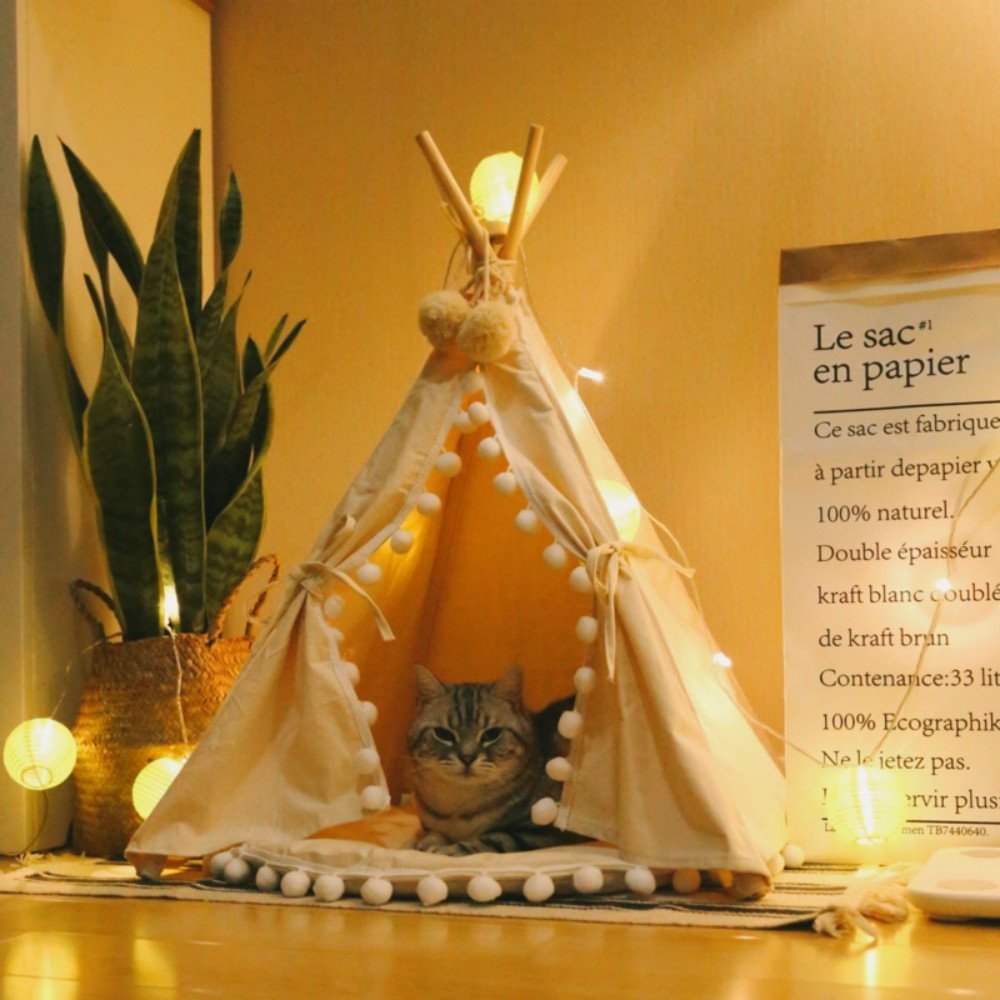 cat teepee, dog teepee, pet teepee, cat tent, dog tent, pet tent, camping, office, home